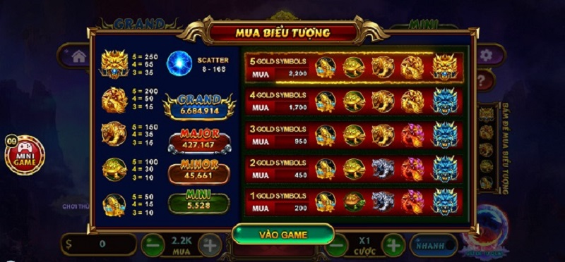 Những loại cược đang có tại game Tứ Linh